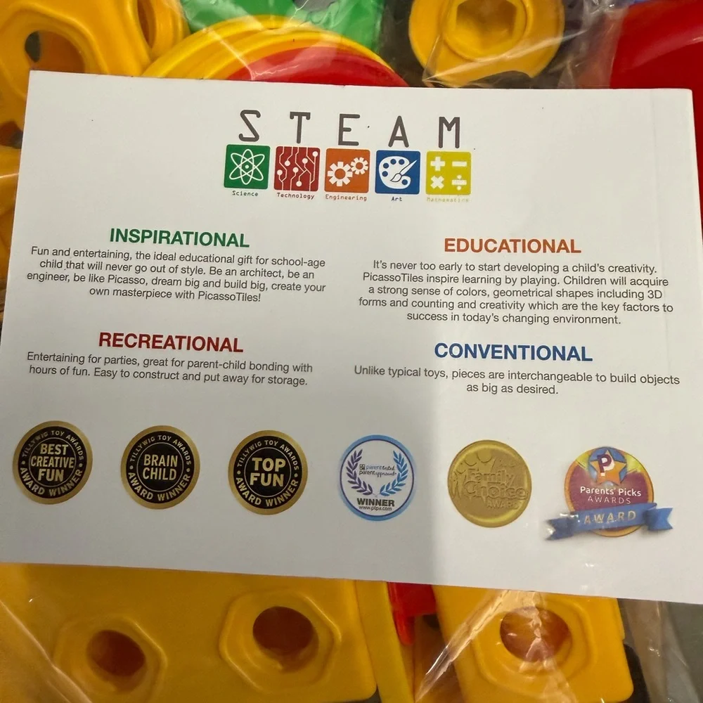 PicassoTiles STEM Engineering Construction Building Set Lot Drill‎ Bolts